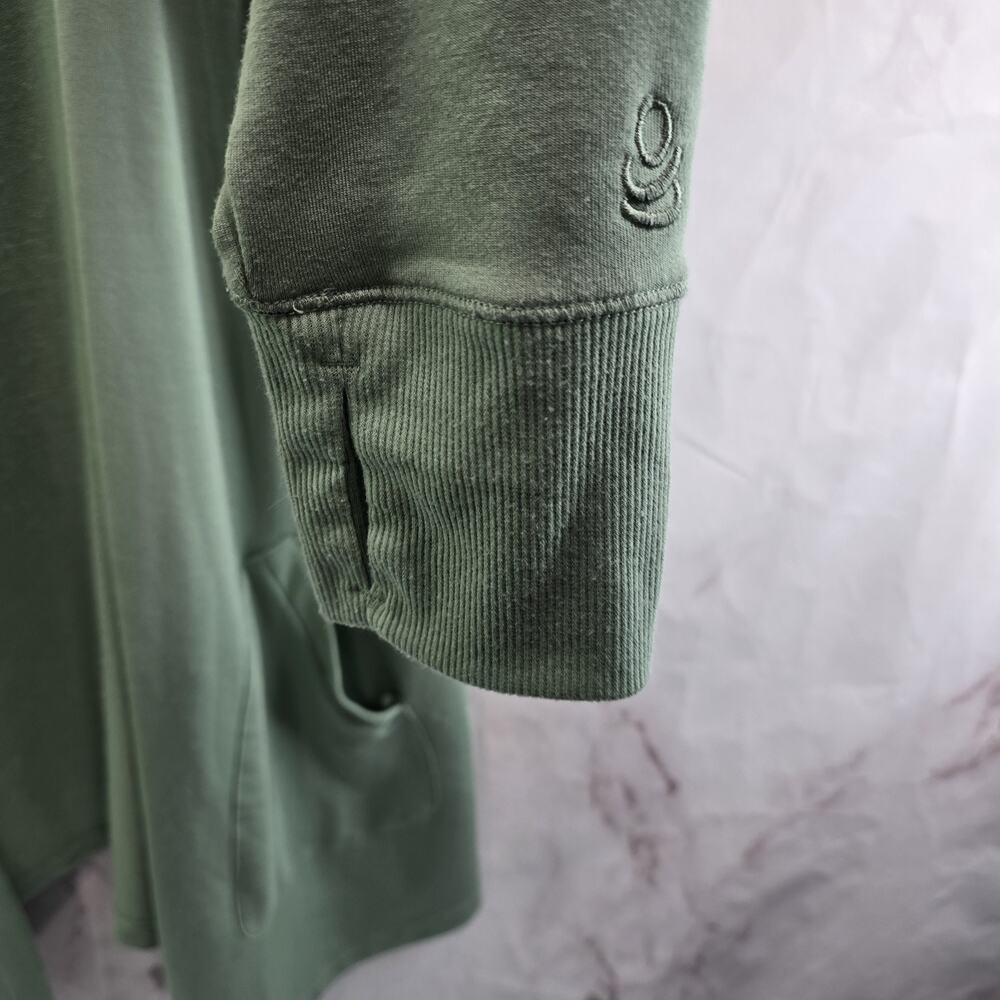 Cuddl Duds Cardigan Women Medium Light Green Hooded Modal Thumb Holes Ultra Soft - Picture 5 of 12